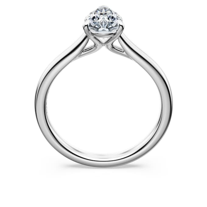 Anillo solitario Eternity con diamantes cultivados en laboratorio, 1 ct en total, talla pera, oro blanco de 14K Anillo solitario Eternity con diamantes cultivados en laboratorio, 1 ct en total, talla pera, oro blanco de 14K