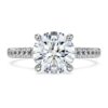 Anillo solitario Eternity con diamantes cultivados en laboratorio, 2,2 ct en total, forma redonda, oro blanco de 14K Anillo solitario Eternity con diamantes cultivados en laboratorio, 2,2 ct en total, forma redonda, oro blanco de 14K