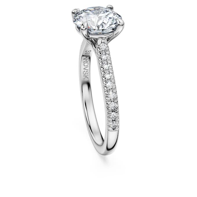 Anillo solitario Eternity con diamantes cultivados en laboratorio, 2,2 ct en total, forma redonda, oro blanco de 14K Anillo solitario Eternity con diamantes cultivados en laboratorio, 2,2 ct en total, forma redonda, oro blanco de 14K