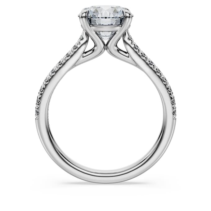 Anillo solitario Eternity con diamantes cultivados en laboratorio, 2,2 ct en total, forma redonda, oro blanco de 14K Anillo solitario Eternity con diamantes cultivados en laboratorio, 2,2 ct en total, forma redonda, oro blanco de 14K