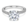 Anillo solitario Eternity con diamantes cultivados en laboratorio, 2,25 ct en total, forma redonda, oro blanco de 14K Anillo solitario Eternity con diamantes cultivados en laboratorio, 2,25 ct en total, forma redonda, oro blanco de 14K