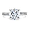Anillo solitario Eternity con diamantes cultivados en laboratorio, 2,25 ct en total, forma redonda, oro blanco de 14K Anillo solitario Eternity con diamantes cultivados en laboratorio, 2,25 ct en total, forma redonda, oro blanco de 14K