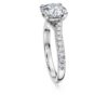 Anillo solitario Eternity con diamantes cultivados en laboratorio, 2,25 ct en total, forma redonda, oro blanco de 14K Anillo solitario Eternity con diamantes cultivados en laboratorio, 2,25 ct en total, forma redonda, oro blanco de 14K