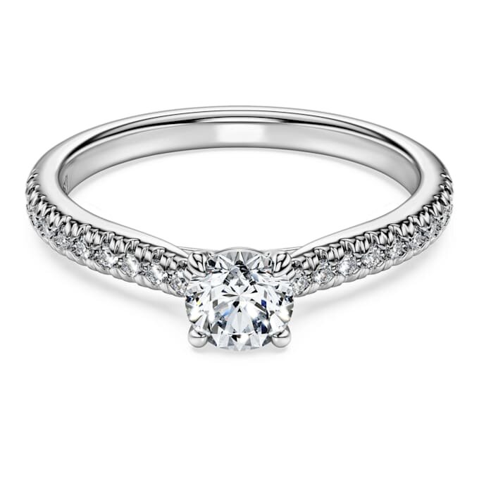Anillo solitario Eternity con diamantes cultivados en laboratorio de 0,7 ct en total, forma redonda, oro blanco de 14K Anillo solitario Eternity con diamantes cultivados en laboratorio de 0,7 ct en total, forma redonda, oro blanco de 14K