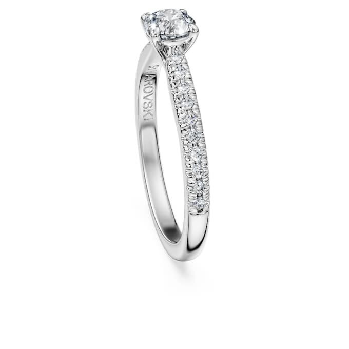 Anillo solitario Eternity con diamantes cultivados en laboratorio de 0,7 ct en total, forma redonda, oro blanco de 14K Anillo solitario Eternity con diamantes cultivados en laboratorio de 0,7 ct en total, forma redonda, oro blanco de 14K