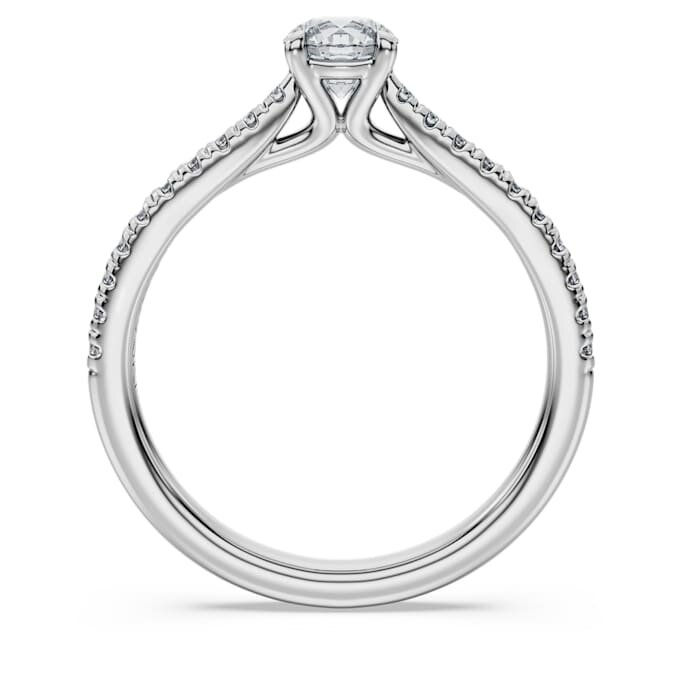 Anillo solitario Eternity con diamantes cultivados en laboratorio de 0,7 ct en total, forma redonda, oro blanco de 14K Anillo solitario Eternity con diamantes cultivados en laboratorio de 0,7 ct en total, forma redonda, oro blanco de 14K