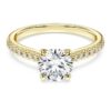 Anillo solitario Eternity con diamantes cultivados en laboratorio de 1,2 quilates en total, forma redonda, oro amarillo de 14 quilates Anillo solitario Eternity con diamantes cultivados en laboratorio de 1,2 quilates en total, forma redonda, oro amarillo de 14 quilates