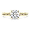 Anillo solitario Eternity con diamantes cultivados en laboratorio de 1,2 quilates en total, forma redonda, oro amarillo de 14 quilates Anillo solitario Eternity con diamantes cultivados en laboratorio de 1,2 quilates en total, forma redonda, oro amarillo de 14 quilates