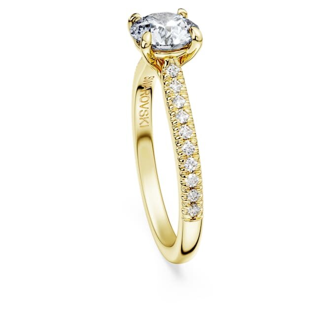Anillo solitario Eternity con diamantes cultivados en laboratorio de 1,2 quilates en total, forma redonda, oro amarillo de 14 quilates Anillo solitario Eternity con diamantes cultivados en laboratorio de 1,2 quilates en total, forma redonda, oro amarillo de 14 quilates