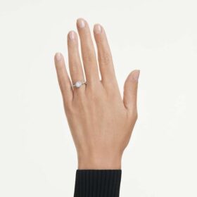 Anillo solitario «Eternity Halo» con diamantes cultivados en laboratorio, 0,45 quilates en total, forma redonda, plata de ley Anillo solitario «Eternity Halo» con diamantes cultivados en laboratorio, 0,45 quilates en total, forma redonda, plata de ley