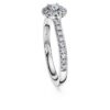 Anillo solitario «Eternity Halo» con diamantes cultivados en laboratorio, 0,45 quilates en total, forma redonda, plata de ley Anillo solitario «Eternity Halo» con diamantes cultivados en laboratorio, 0,45 quilates en total, forma redonda, plata de ley