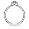 Anillo solitario «Eternity Halo» con diamantes cultivados en laboratorio, 0,45 quilates en total, forma redonda, plata de ley Anillo solitario «Eternity Halo» con diamantes cultivados en laboratorio, 0,45 quilates en total, forma redonda, plata de ley
