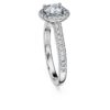 Anillo solitario Eternity Halo con diamantes cultivados en laboratorio, 1,33 quilates en total, forma redonda, oro blanco de 14 quilates Anillo solitario Eternity Halo con diamantes cultivados en laboratorio, 1,33 quilates en total, forma redonda, oro blanco de 14 quilates