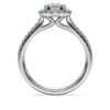 Anillo solitario Eternity Halo con diamantes cultivados en laboratorio, 1,33 quilates en total, forma redonda, oro blanco de 14 quilates Anillo solitario Eternity Halo con diamantes cultivados en laboratorio, 1,33 quilates en total, forma redonda, oro blanco de 14 quilates