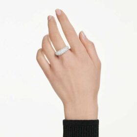 Anillo Sublima blanco, chapado en rodio
