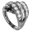 Anillo «Swan» de la colección Vienna, blanco, chapado en rutenio Anillo «Swan» de la colección Vienna, blanco, chapado en rutenio