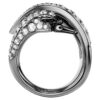 Anillo «Swan» de la colección Vienna, blanco, chapado en rutenio Anillo «Swan» de la colección Vienna, blanco, chapado en rutenio