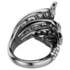 Anillo «Swan» de la colección Vienna, blanco, chapado en rutenio Anillo «Swan» de la colección Vienna, blanco, chapado en rutenio