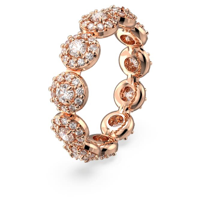 Anillo Una Angelic, corte redondo, blanco, chapado en tono oro rosa Anillo Una Angelic, corte redondo, blanco, chapado en tono oro rosa