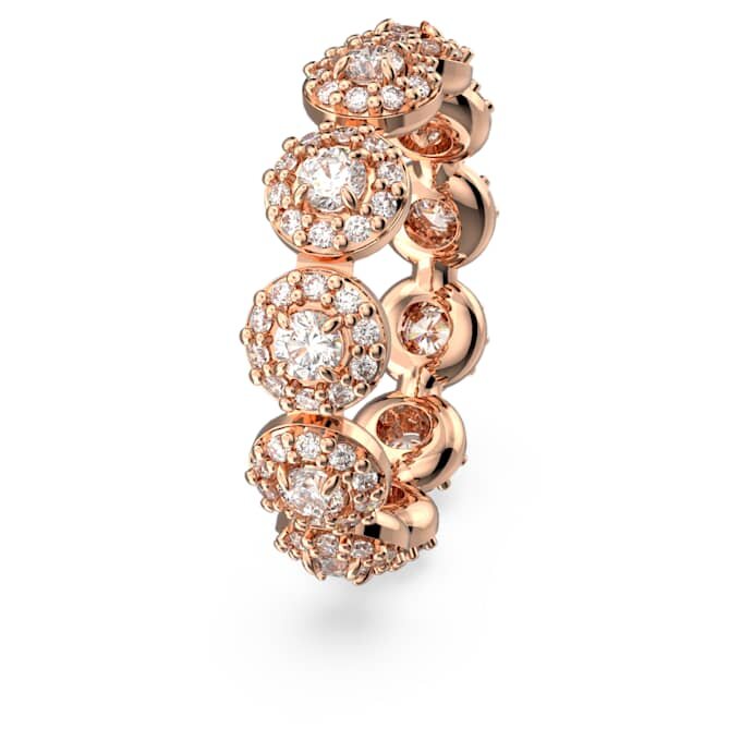 Anillo Una Angelic, corte redondo, blanco, chapado en tono oro rosa Anillo Una Angelic, corte redondo, blanco, chapado en tono oro rosa