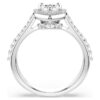 Anillo «Una» con motivo Angelic, cortes mixtos, corazón, blanco, chapado en rodio Anillo «Una» con motivo Angelic, cortes mixtos, corazón, blanco, chapado en rodio