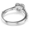 Anillo «Una» con motivo Angelic, cortes mixtos, corazón, blanco, chapado en rodio Anillo «Una» con motivo Angelic, cortes mixtos, corazón, blanco, chapado en rodio