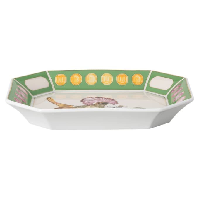 Bandeja Idyllia de porcelana, motivo de cristales, papamoscas, grande, multicolor Bandeja Idyllia de porcelana, motivo de cristales, papamoscas, grande, multicolor