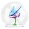 Bola de cristal Idyllia con mariposa y flor Bola de cristal Idyllia con mariposa y flor