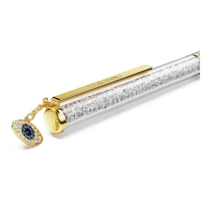 Bolígrafo Crystalline con cristales «Ojo maligno», tono dorado, acabado de metales mixtos Bolígrafo Crystalline con cristales «Ojo maligno», tono dorado, acabado de metales mixtos