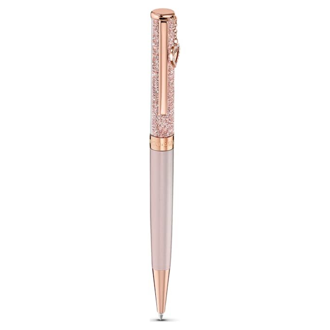 Bolígrafo Crystalline con forma de corazón, tono oro rosa, lacado en rosa, chapado en tono oro rosa Bolígrafo Crystalline con forma de corazón, tono oro rosa, lacado en rosa, chapado en tono oro rosa