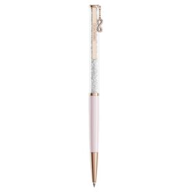 Bolígrafo Crystalline Infinity, lacado en rosa, chapado en tono oro rosa