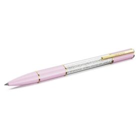Bolígrafo Crystalline rosa, chapado en tono dorado