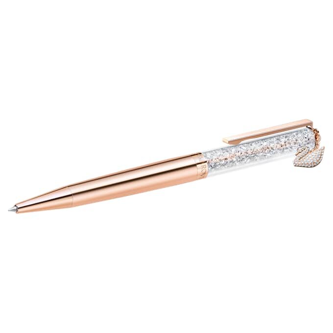 Bolígrafo Crystalline Swan, tono oro rosa, chapado en tono oro rosa Bolígrafo Crystalline Swan, tono oro rosa, chapado en tono oro rosa