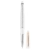 Bolígrafo roller Crystalline blanco, chapado en tono oro rosa Bolígrafo roller Crystalline blanco, chapado en tono oro rosa