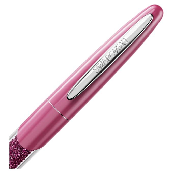 Bolígrafo roller Crystalline rosa, cromado Bolígrafo roller Crystalline rosa, cromado