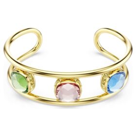 Brazalete Chroma con corte en cojín, multicolor, chapado en tono dorado Brazalete Chroma con corte en cojín, multicolor, chapado en tono dorado