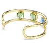 Brazalete Chroma con corte en cojín, multicolor, chapado en tono dorado