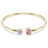 Brazalete Chroma con cortes variados, multicolor, chapado en tono dorado