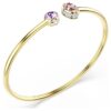 Brazalete Chroma con cortes variados, multicolor, chapado en tono dorado