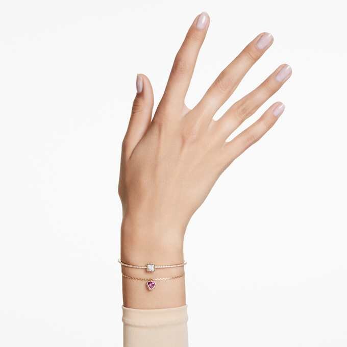 Brazalete Chroma con forma de corazón, rojo, chapado en tono dorado Brazalete Chroma con forma de corazón, rojo, chapado en tono dorado