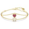 Brazalete Chroma con forma de corazón, rojo, chapado en tono dorado Brazalete Chroma con forma de corazón, rojo, chapado en tono dorado