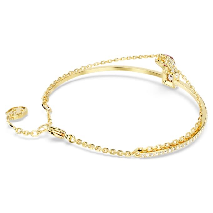 Brazalete Chroma con forma de corazón, rojo, chapado en tono dorado Brazalete Chroma con forma de corazón, rojo, chapado en tono dorado