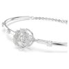 Brazalete Constella con corte redondo, piedra danzante, blanco, chapado en rodio Brazalete Constella con corte redondo, piedra danzante, blanco, chapado en rodio