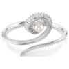 Brazalete de Ariana Grande x Swarovski con perlas de cristal, corte baguette, blanco, chapado en rodio