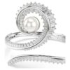 Brazalete de Ariana Grande x Swarovski con perlas de cristal, corte baguette, blanco, chapado en rodio