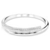 Brazalete Dextera con cierre magnético, blanco, chapado en rodio