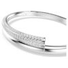 Brazalete Dextera con cierre magnético, blanco, chapado en rodio