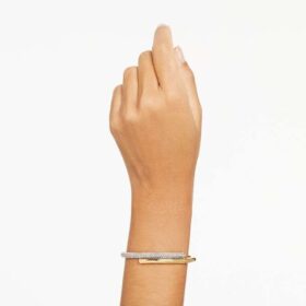 Brazalete Dextera con cierre magnético, blanco, chapado en tono dorado Brazalete Dextera con cierre magnético, blanco, chapado en tono dorado