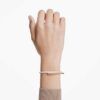 Brazalete Dextera con cierre magnético, blanco, chapado en tono oro rosa