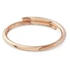 Brazalete Dextera con cierre magnético, blanco, chapado en tono oro rosa